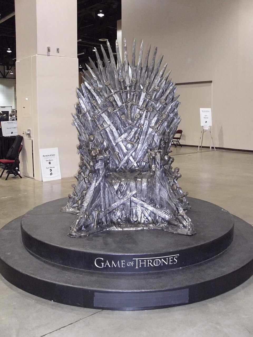 Photograph of Game of Thrones Iron Throne