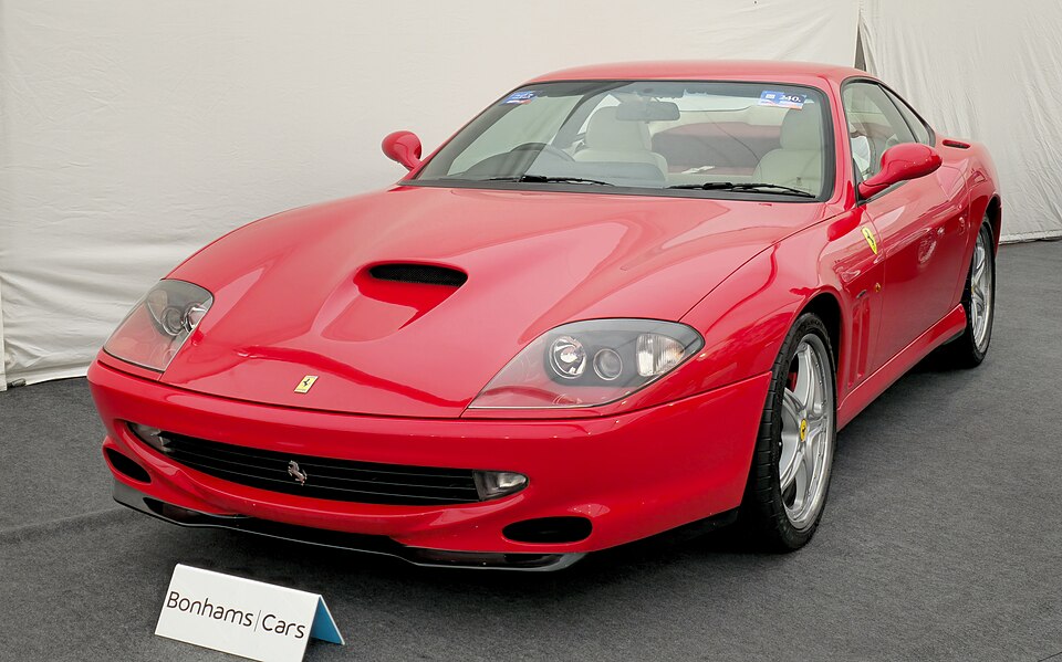 Photograph of Michael Jordan's Ferrari 550 Maranello