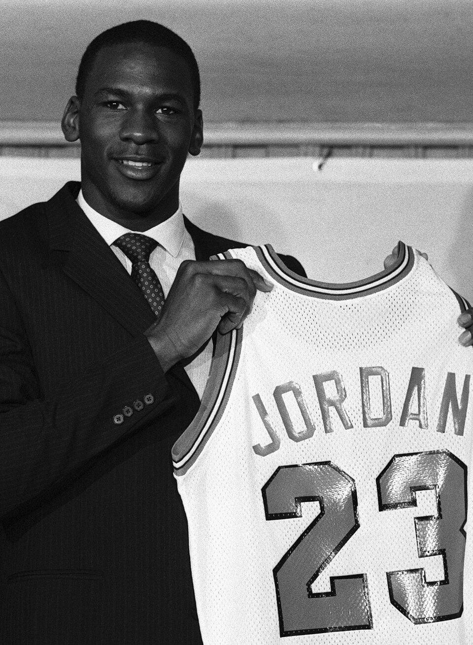 Photograph of Michael Jordan 1998 NBA Finals Game 3 Jersey